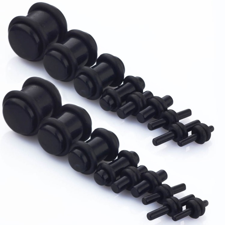 Piercing TUNEL PLUG ZESTAW 18 SZTUK 1,6-10mm
