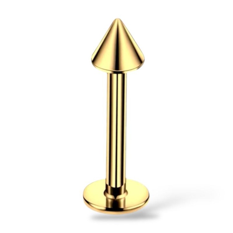 Stalowy labret ze stożkiem