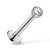 Tytanowy srebrny Labret cyrkonia