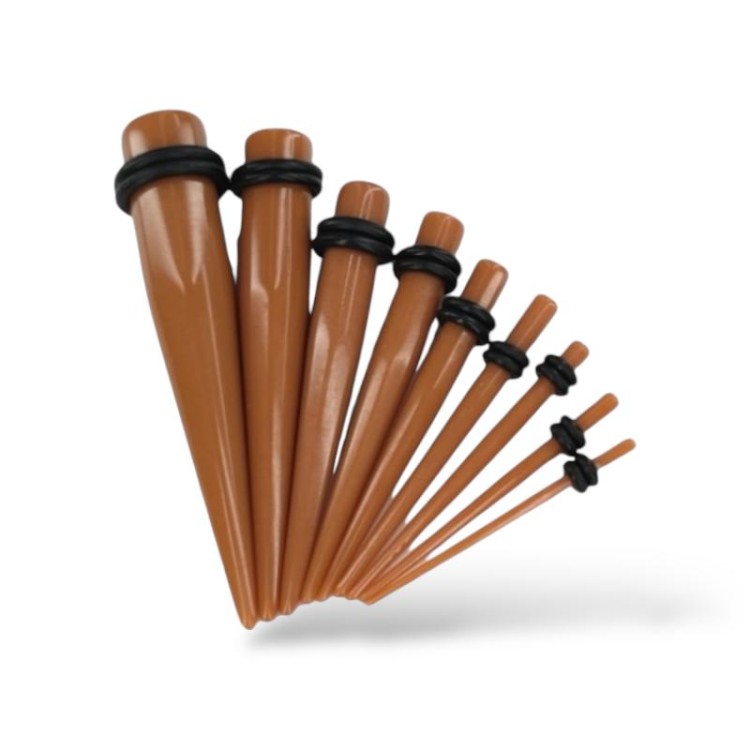 Brązowe tapery rozpychacz