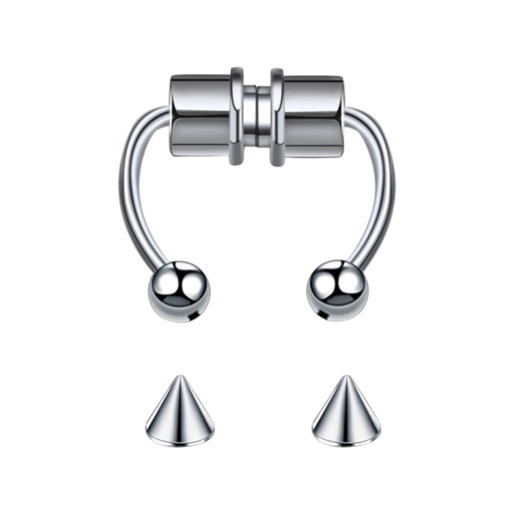 Srebrny Fake magnetyczny Stal 316L
