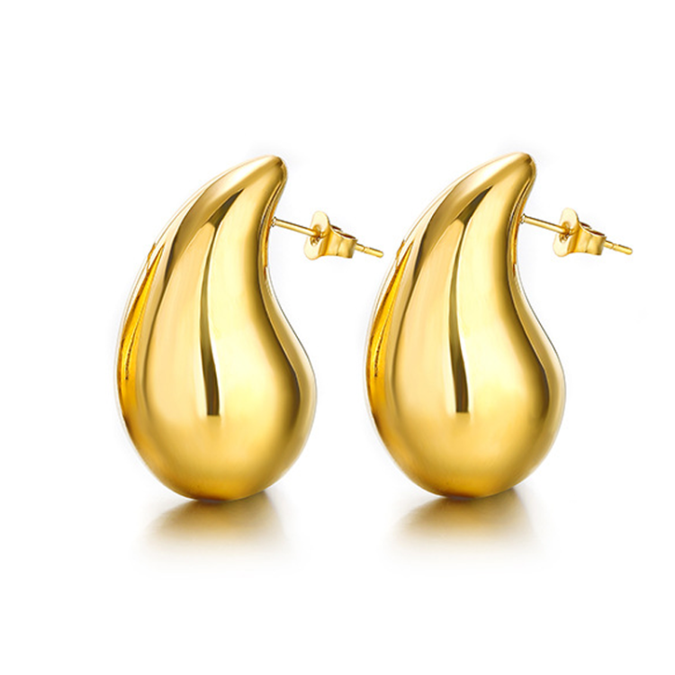 Złote Kolczyki  łezki