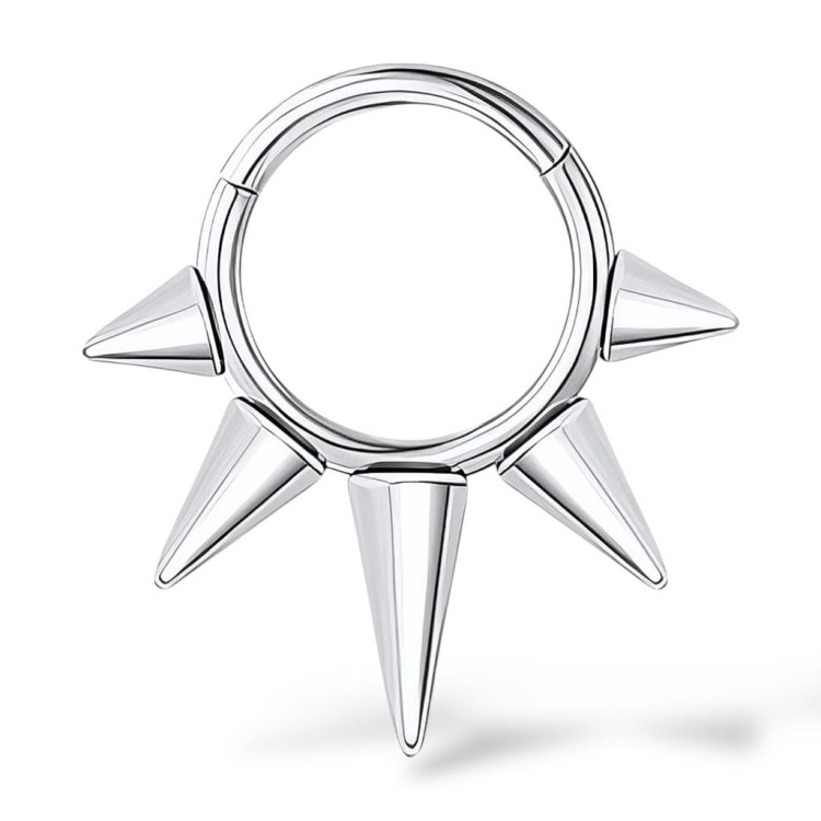 Stalowy Clicker srebrny z stożkami SEPTUM