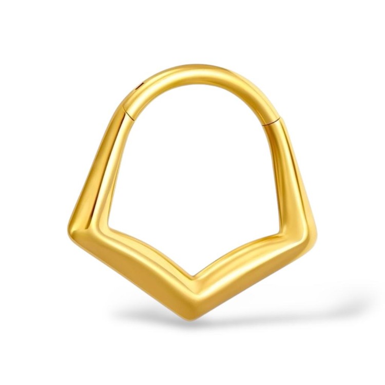 Stalowy Clicker złoty geometryczny