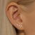 Labret z Cyrkoniami gałązka – Srebro 925