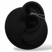 Łańcuszek srebrny podwójny ozdobny do kolczyków