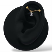 Łańcuszek podwójny złoty ozdobny