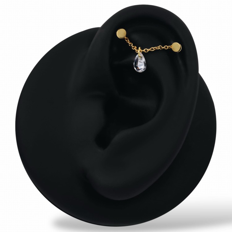 Łańcuszek podwójny złoty ozdobny