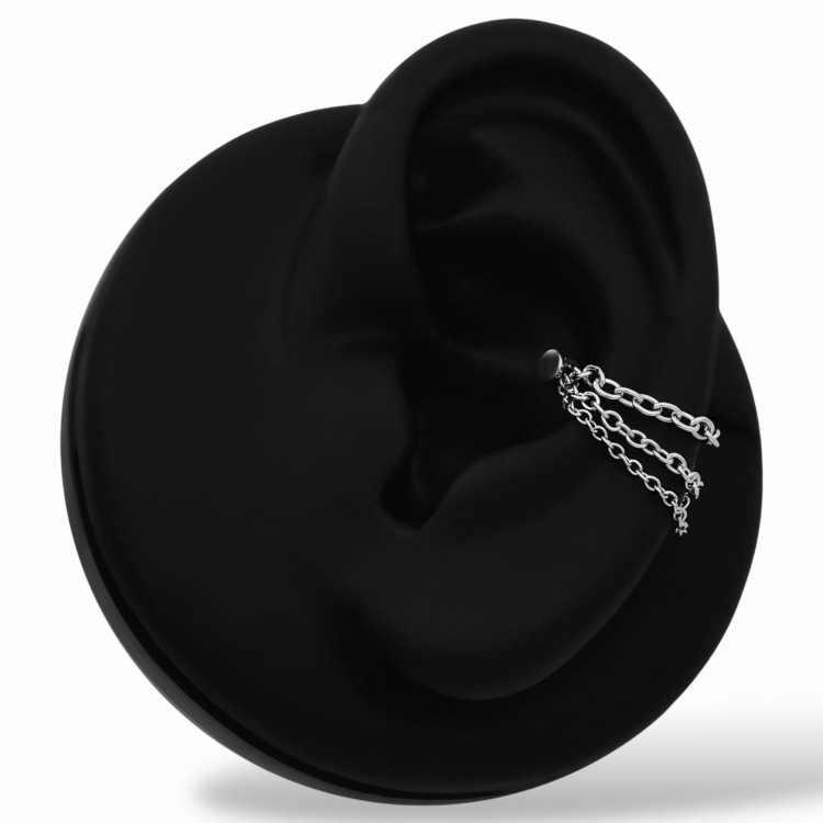 Łańcuszek potrójny SREBRNY ozdobny