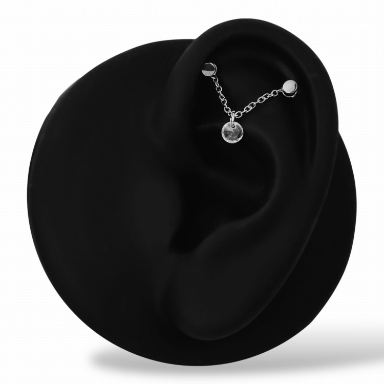 Łańcuszek SREBRNY ozdobny pojedynczy