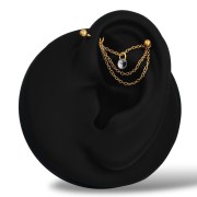 Łańcuszek ZŁOTY ozdobny potrójny