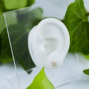 Tytanowy labret kocia łapka