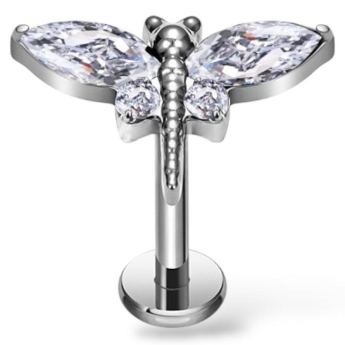 Tytanowy labret ważka