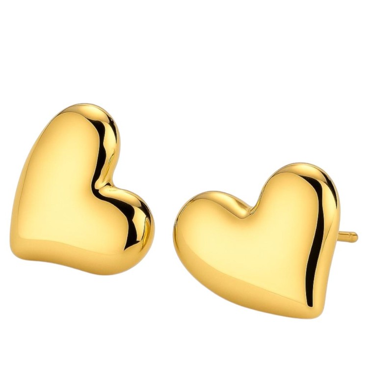 Kolczyki klasyczne serduszka Stal Szlachetna
