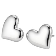 Kolczyki klasyczne serduszka Stal Szlachetna