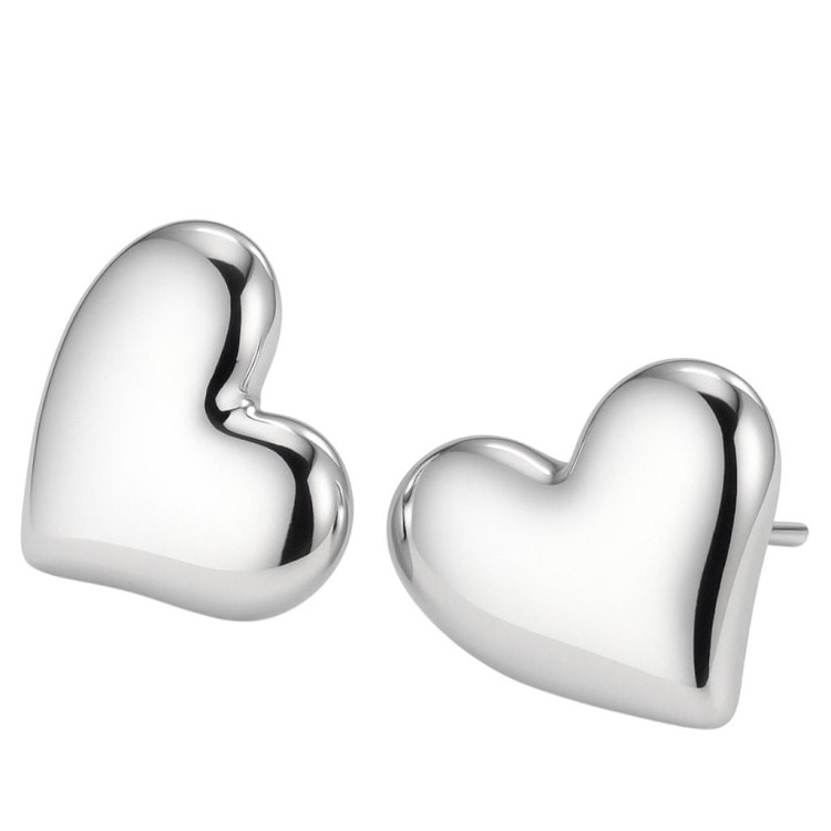 Kolczyki klasyczne serduszka Stal Szlachetna