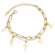 Bransoletka z przywieszkami ze Stali Szlachetnej