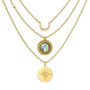 Naszyjnik potrójny wszechświat ze Stali Szlachetnej