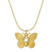 Naszyjnik Golden Butterfly ze Stali Szlachetnej