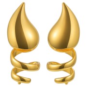Kolczyki kropelki złote ze Stal Szlachetna
