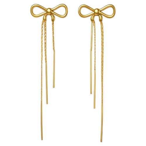 Kolczyki eleganckie kokardki ze Stali Szlachetnej