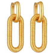 Kolczyki złote linki ze Stal Szlachetna