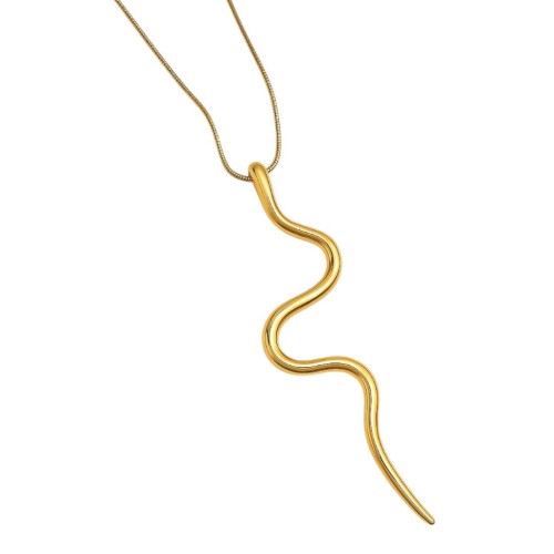 Naszyjnik złoty gładki wąż