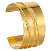 Bransoleta typu mankiet złota