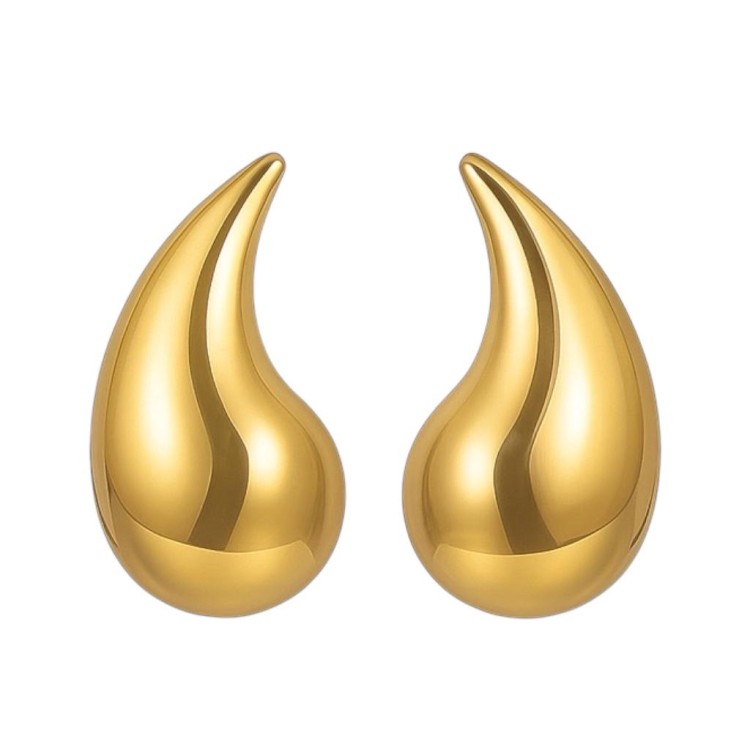 Kolczyki eleganckie złote kropelki