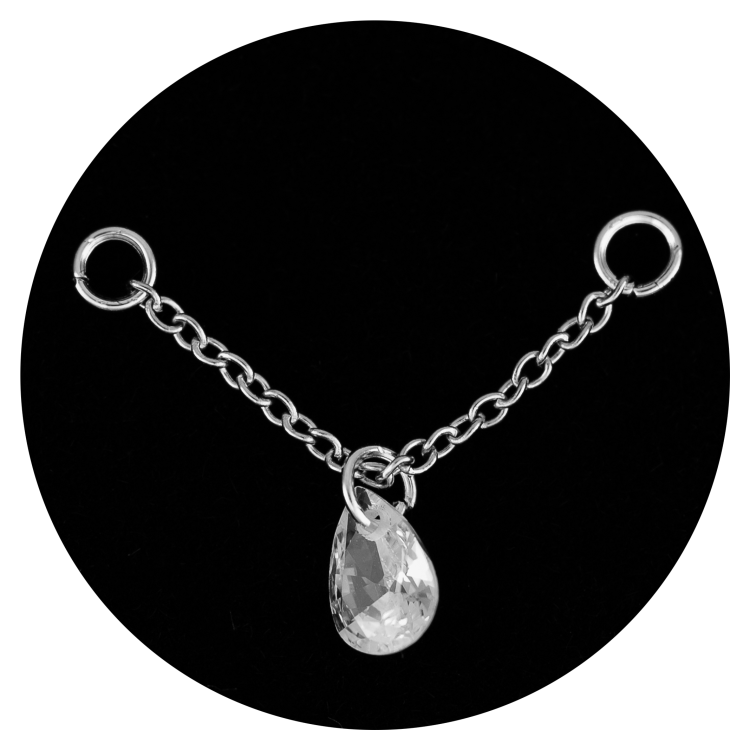 Łańcuszek srebrny  ozdobny pojedynczy