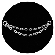 Łańcuszek podwójny srebrny