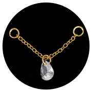 Łańcuszek podwójny złoty ozdobny