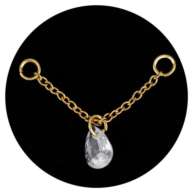 Łańcuszek podwójny złoty ozdobny