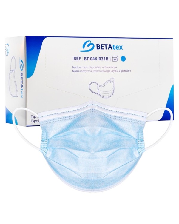 Maska medyczna jednorazowa BETAtex Typ IIR – 50 sztuk