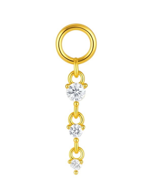 Zawieszka z trzema cyrkoniami - SREBRO 925