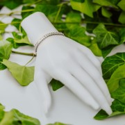 Bransoletka srebrna z cyrkoniami o szlifie baguette