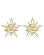 Kolczyki złote krystaliczne gwiazdy