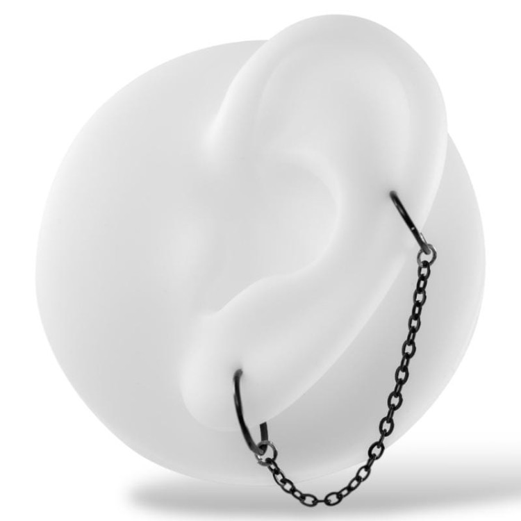 Łańcuszek pojedynczy czarny ozdobny