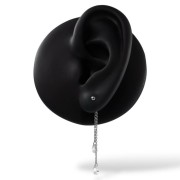 Srebrny zwisający łańcuszek z cyrkoniami