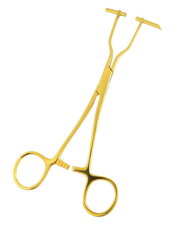 Kleszcze złote do septum 16cm
