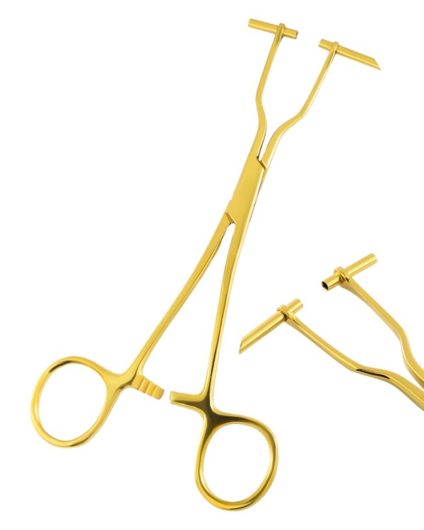 Kleszcze złote do septum 16cm