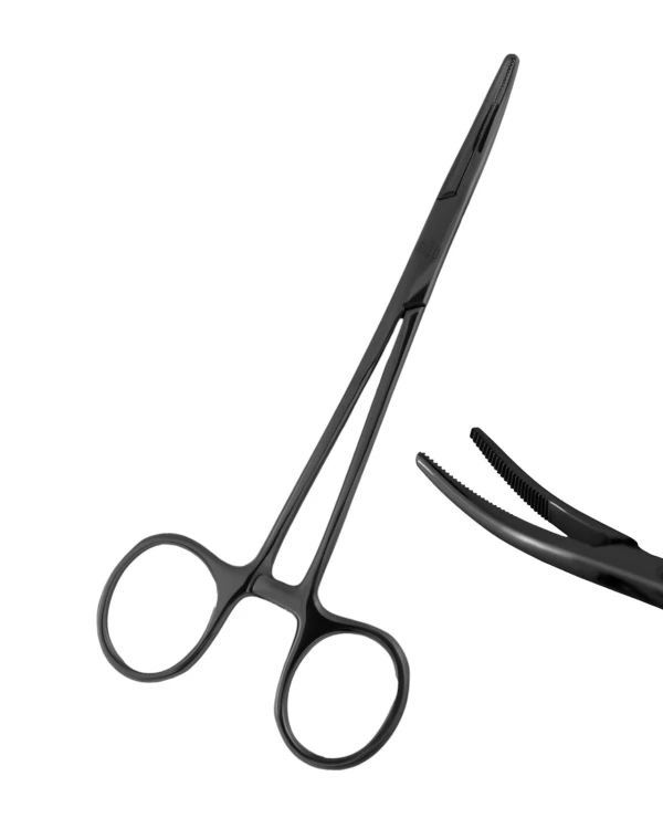 Szczypce czarne do piercingu 14cm