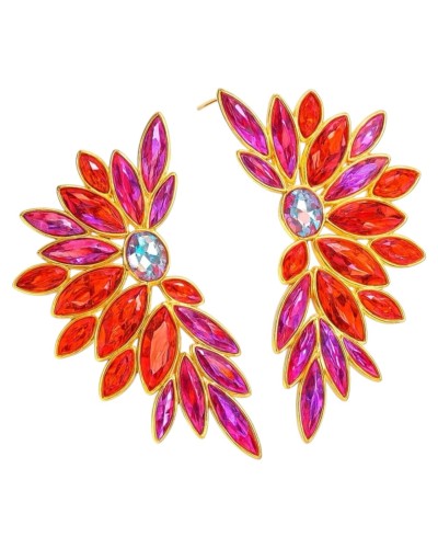 Kolczyki eleganckie różowe błyszczące