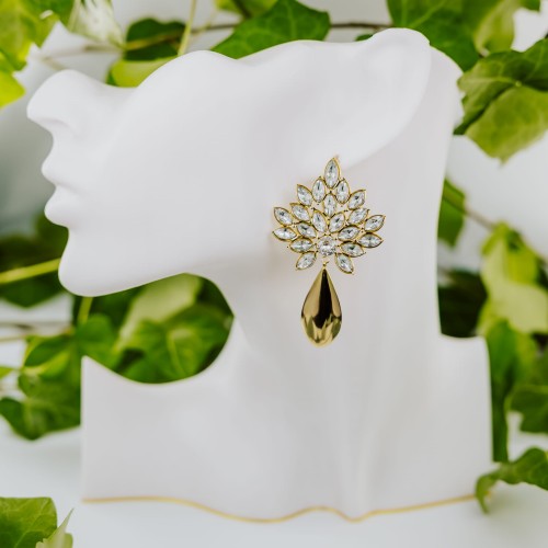 Kolczyki złote krople blasku