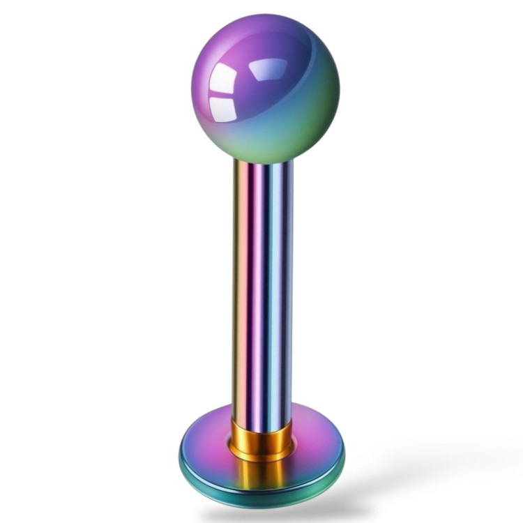 Labret z kulką wielobarwny - Stal Ch.316L