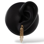 Złota zawieszka zwisające łańcuszki