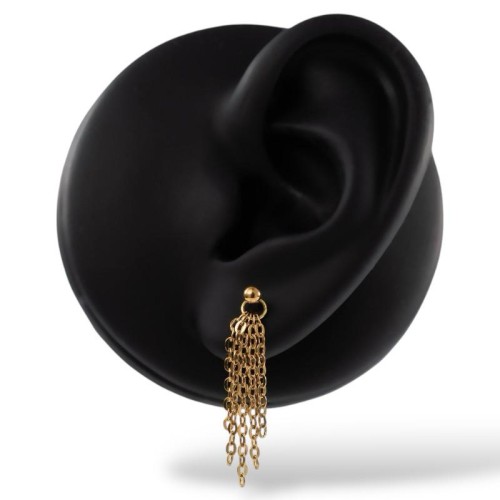 Złota zawieszka zwisające łańcuszki