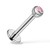 Tytanowy srebrny Labret cyrkonia