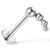 Tytanowy labret z 4 kuleczkami