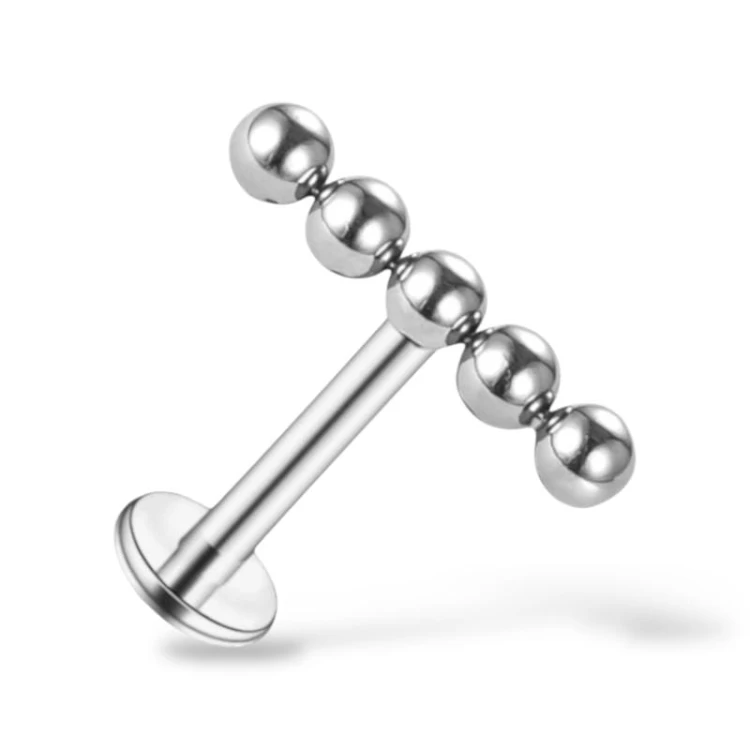 Tytanowy Labret z kuleczkami